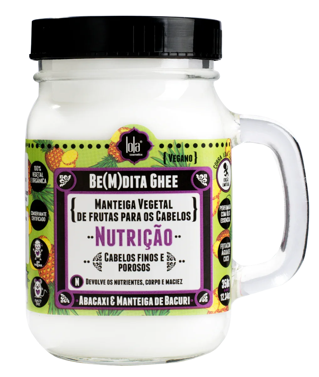 Lola BE(M)Dita Ghee Máscara Nutrição Abacaxi e Manteiga de Bacuri 350g - Ilha dos cosméticos