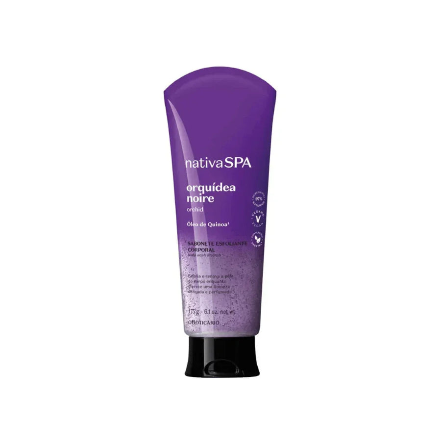 O Boticário Nativa SPA Orquídea Negra Sabonete Esfoliante Corporal 175ml - Ilha dos cosméticos