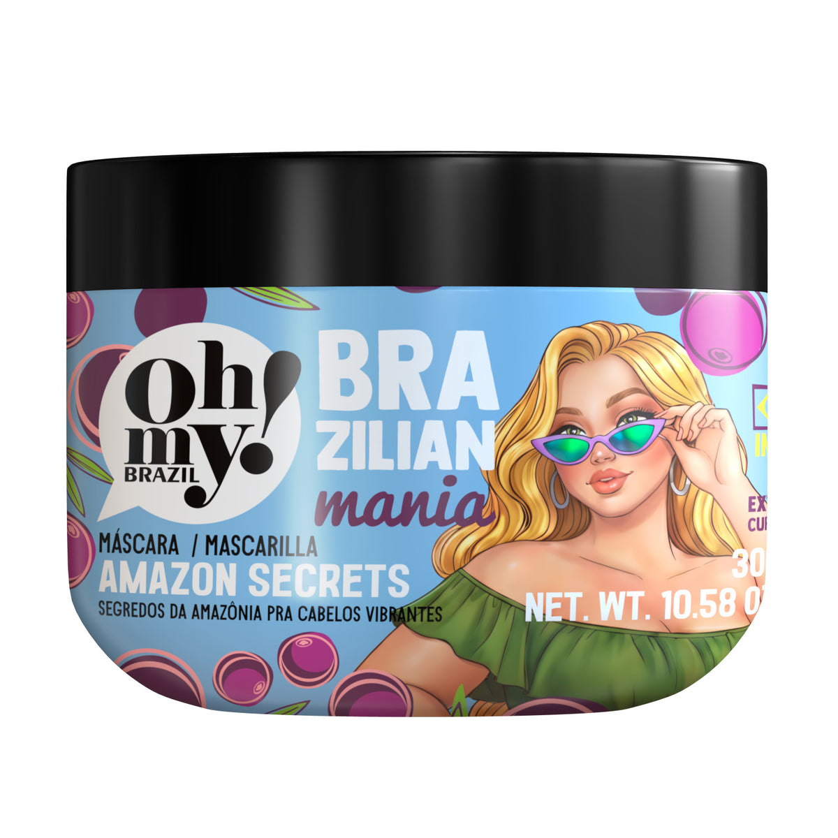 Oh My! Brazilian Mania Amazon Secrets Máscara para Cabelos com Química 300g