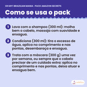 Como se usa o Pack Amazon Secrets: shampoo, condicionador e máscara