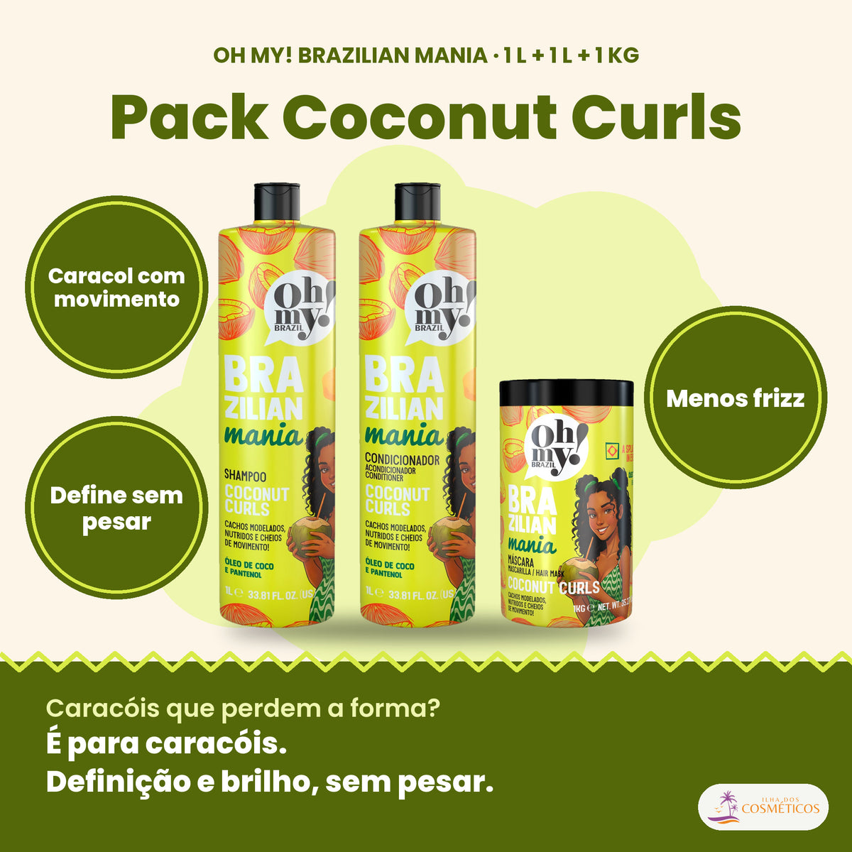 Pack Coconut Curls 1 L: para quem é e o que faz