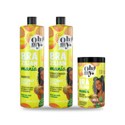 Pack Oh My! Brazilian Mania Coconut Curls: shampoo, condicionador e máscara de 1 L e 1 kg