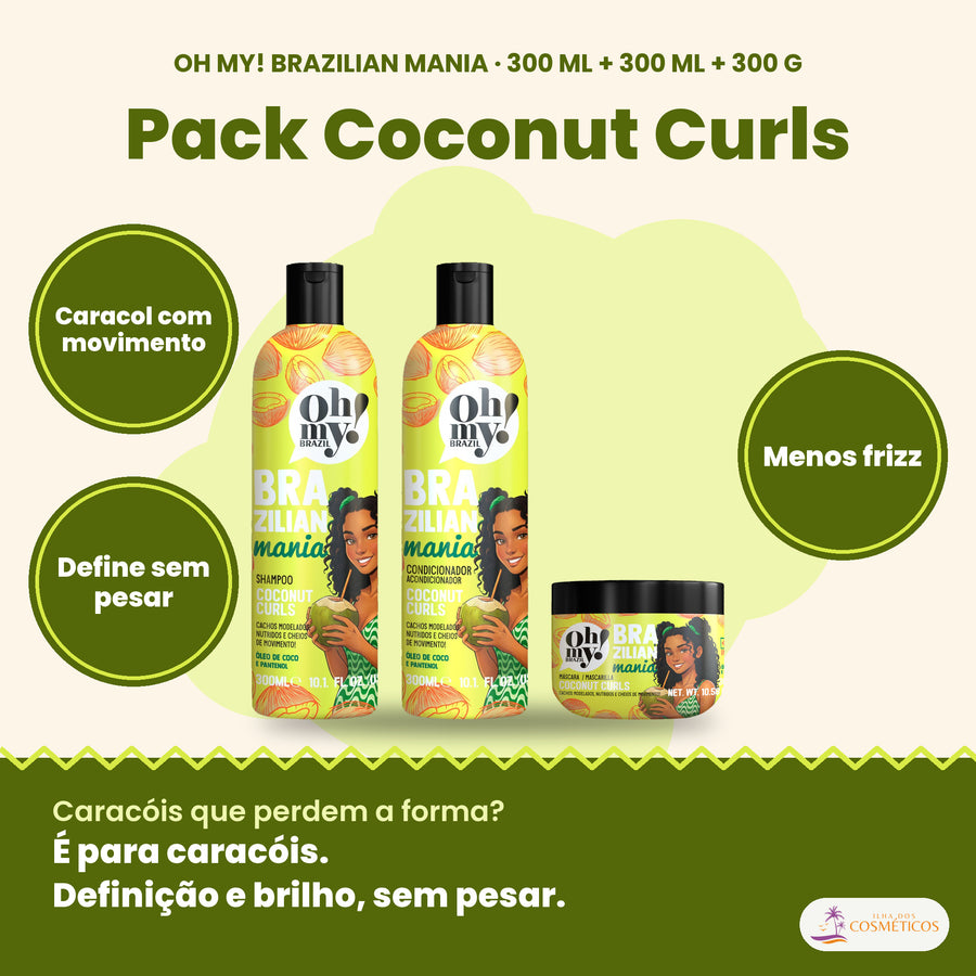 Pack Coconut Curls 300 ml: para quem é e o que faz