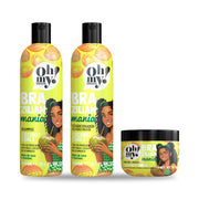 Pack Oh My! Brazilian Mania Coconut Curls: shampoo, condicionador e máscara de 300 ml e 300 g
