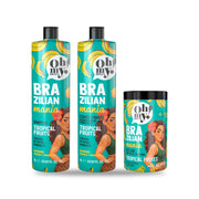 Pack Oh My! Brazilian Mania Tropical Fruits: shampoo, condicionador e máscara de 1 L e 1 kg