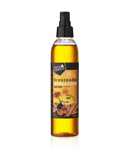 Real Natura Óleo Bronzeador Urucum + Cenoura 200ml - Ilha dos cosméticos