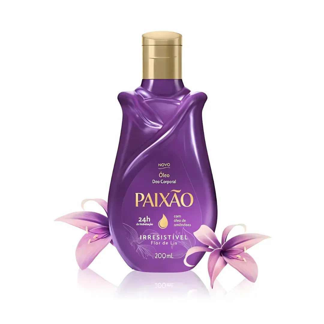 Paixão Óleo Corporal Irresistivel flor de Lis 200 ml - Ilha dos cosméticos