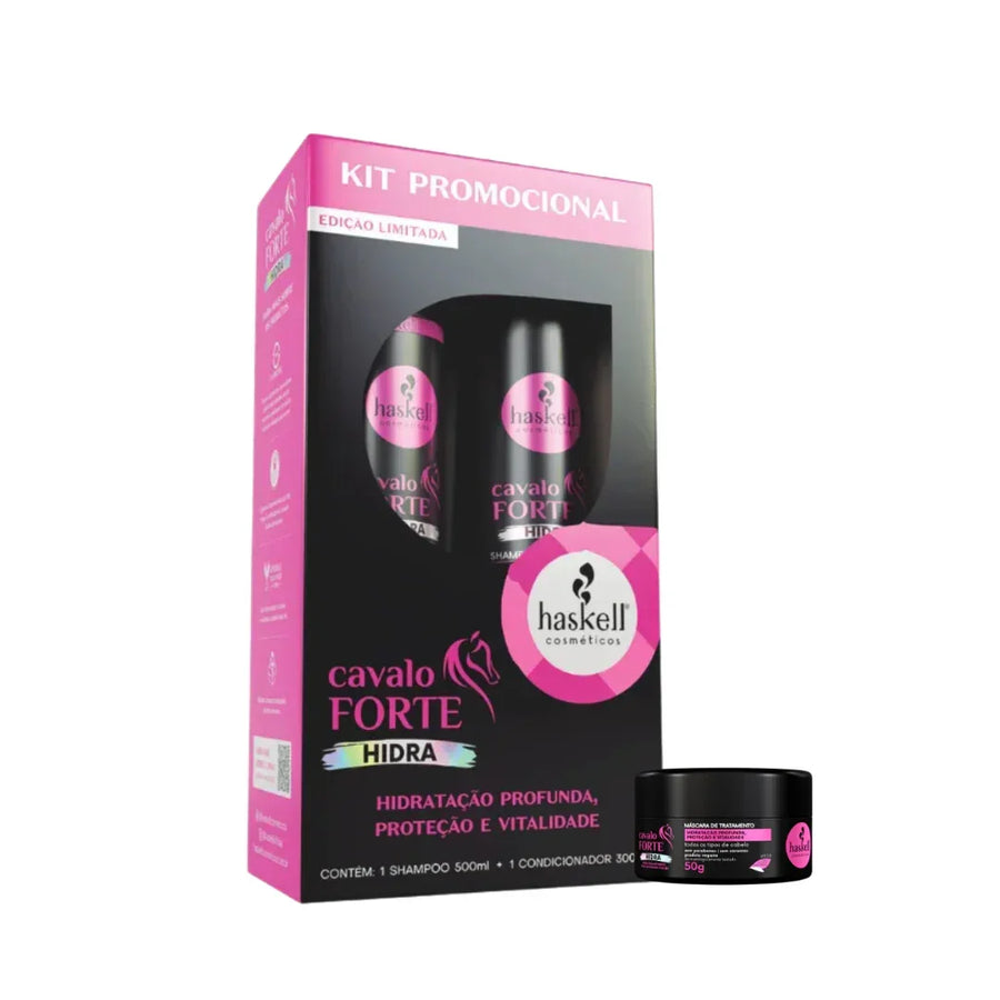 Haskell Cavalo Forte Hidra Shampoo 500ml + Condicionador 300ml - Ilha dos cosméticos