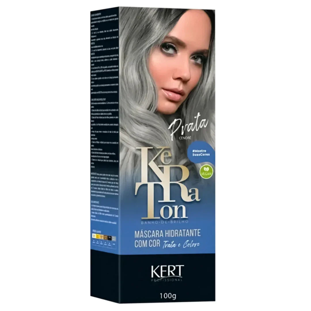 Keraton Banho De Brilho - Prata 100g - Ilha dos cosméticos