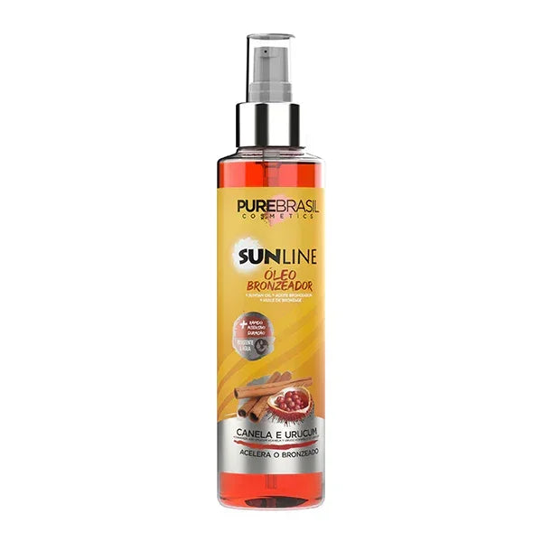 Pure Brasil Óleo Bronzeador de Canela com sementes de Urucum 200ml - Ilha dos cosméticos