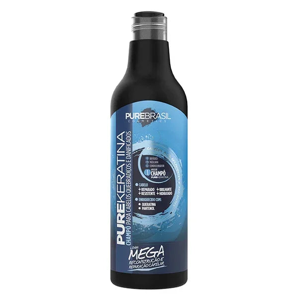 Pure Brasil Pure Keratina Shampoo 500ml - Ilha dos cosméticos