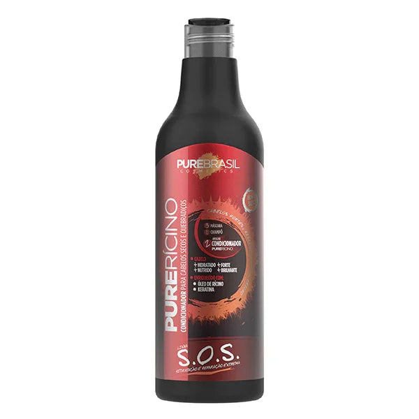 Pure Brasil Pure Rícino Condicionador 500ml - Ilha dos cosméticos
