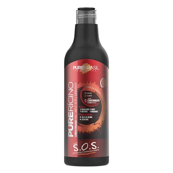 Pure Brasil Pure Rícino Condicionador 500ml - Ilha dos cosméticos