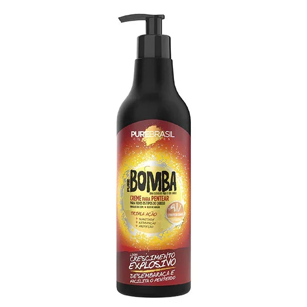 Pure Brasil Pure Bomba Creme Para Pentear 500ml - Ilha dos cosméticos