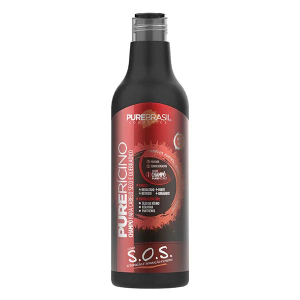 Pure Brasil Pure Rícino Shampoo 500ml - Ilha dos cosméticos