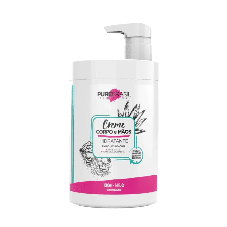 Pure Brasil Corpo e Mãos Creme Hidratante 1kg - Ilha dos cosméticos
