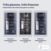 Detalhe dos frascos Real Natura Puro Liso
