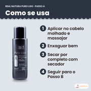 Como se usa o Shampoo Progressivo Real Natura Puro Liso