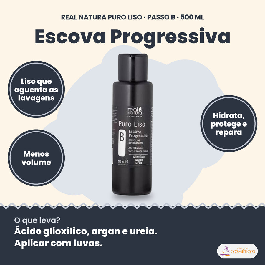Benefícios da Escova Progressiva Real Natura Puro Liso