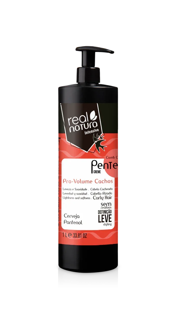 Real Natura Pro-Volume Cachos Creme de Pentear 1L - Ilha dos cosméticos