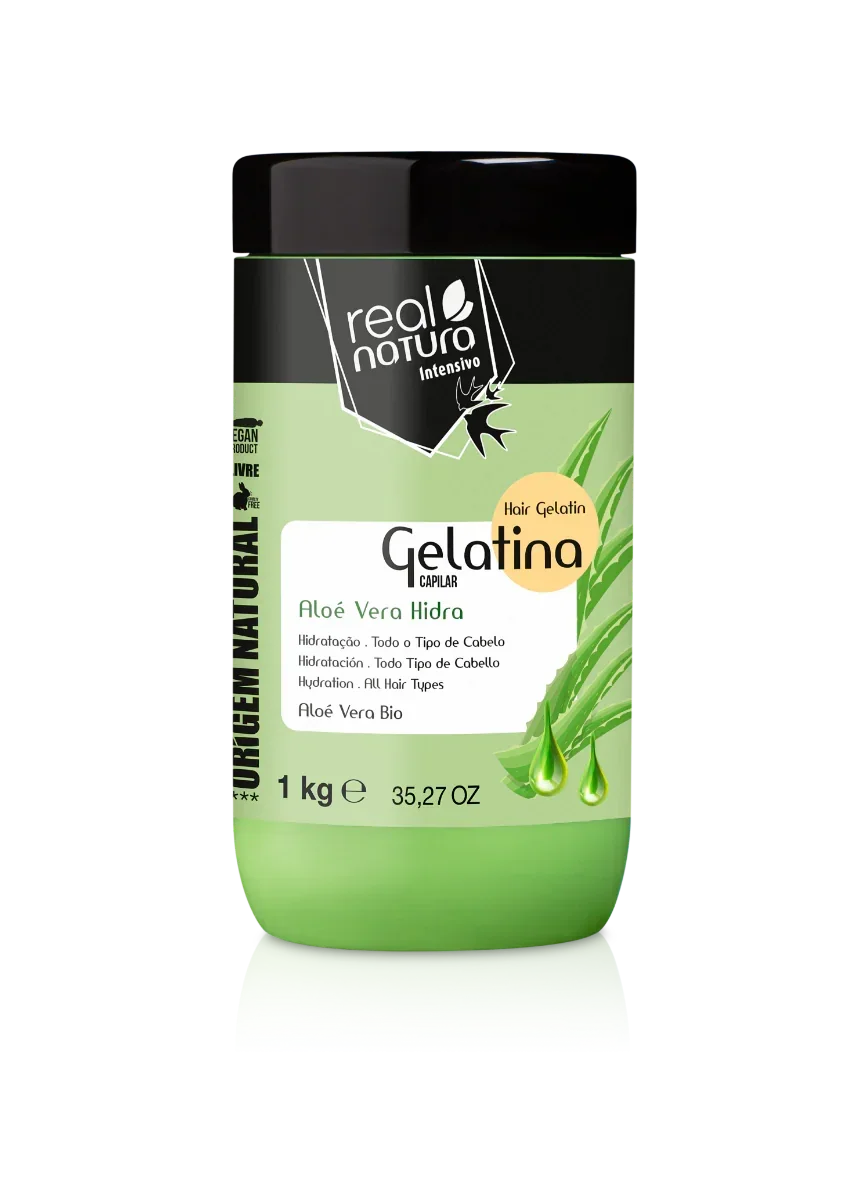 Real Natura Aloé Vera Hidra Gelatina 1kg - Ilha dos cosméticos