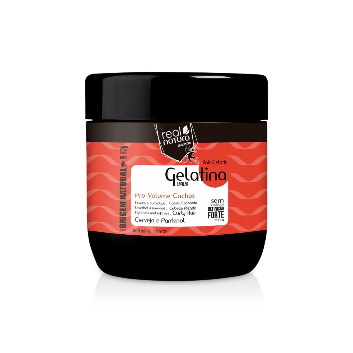 Real Natura Gelatina Capilar Volume 500ml - Ilha dos cosméticos