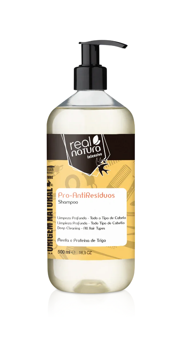 Real Natura Pro-Antirresíduos Shampoo Sem Sal 500ml - Ilha dos cosméticos