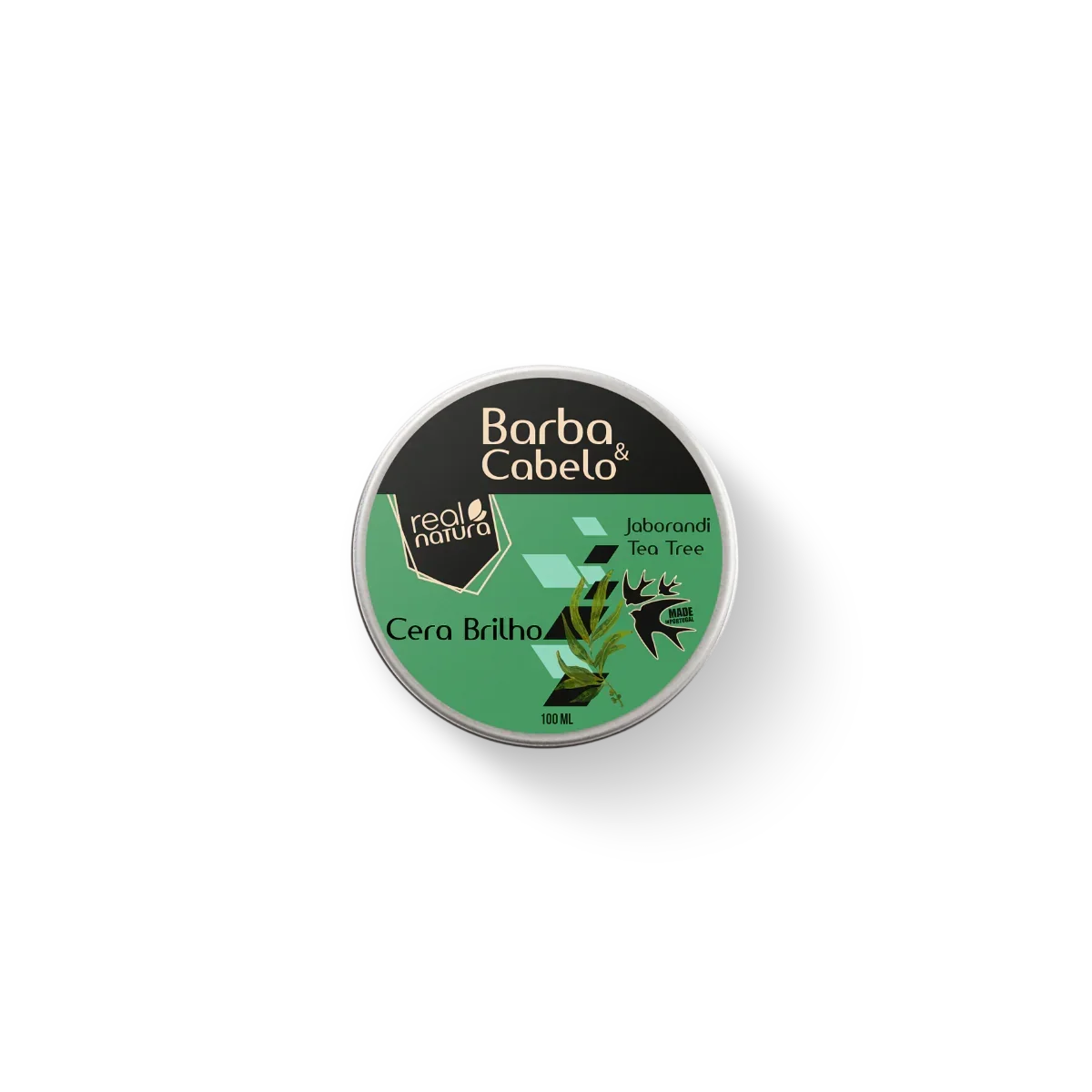 Real Natura Cera Brilho Barba e Cabelo Pro Homem 100ml - Ilha dos cosméticos