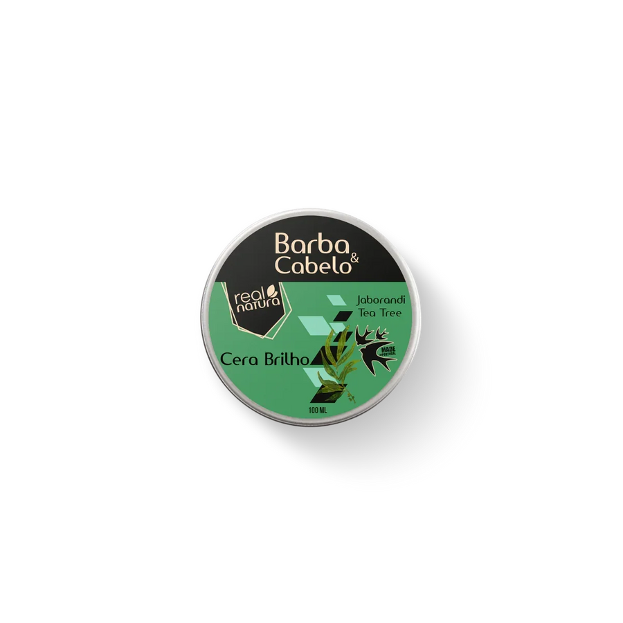 Real Natura Cera Brilho Barba e Cabelo Pro Homem 100ml - Ilha dos cosméticos