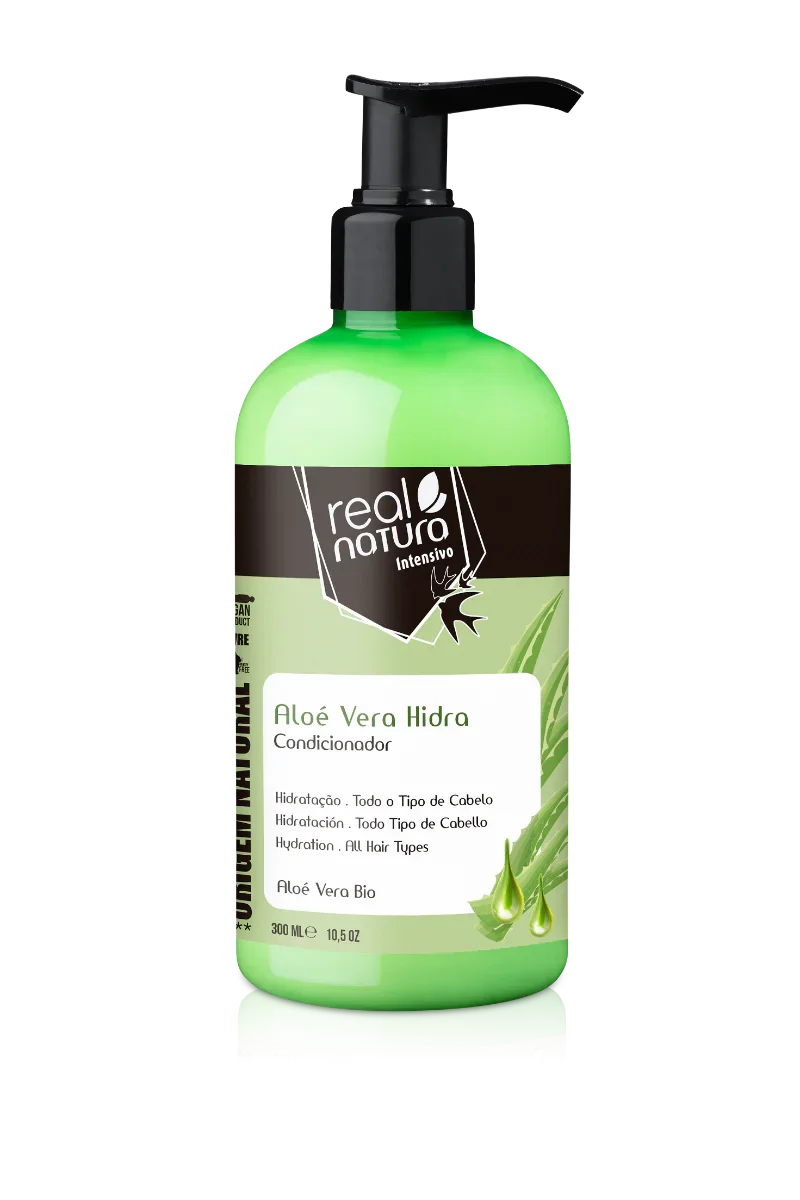 Real Natura Aloé Vera Hidra Condicionador Sem Sal 300ml - Ilha dos cosméticos