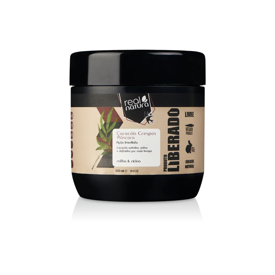 Real Natura Caracóis Crespos Máscara Liberado 500ml - Ilha dos cosméticos