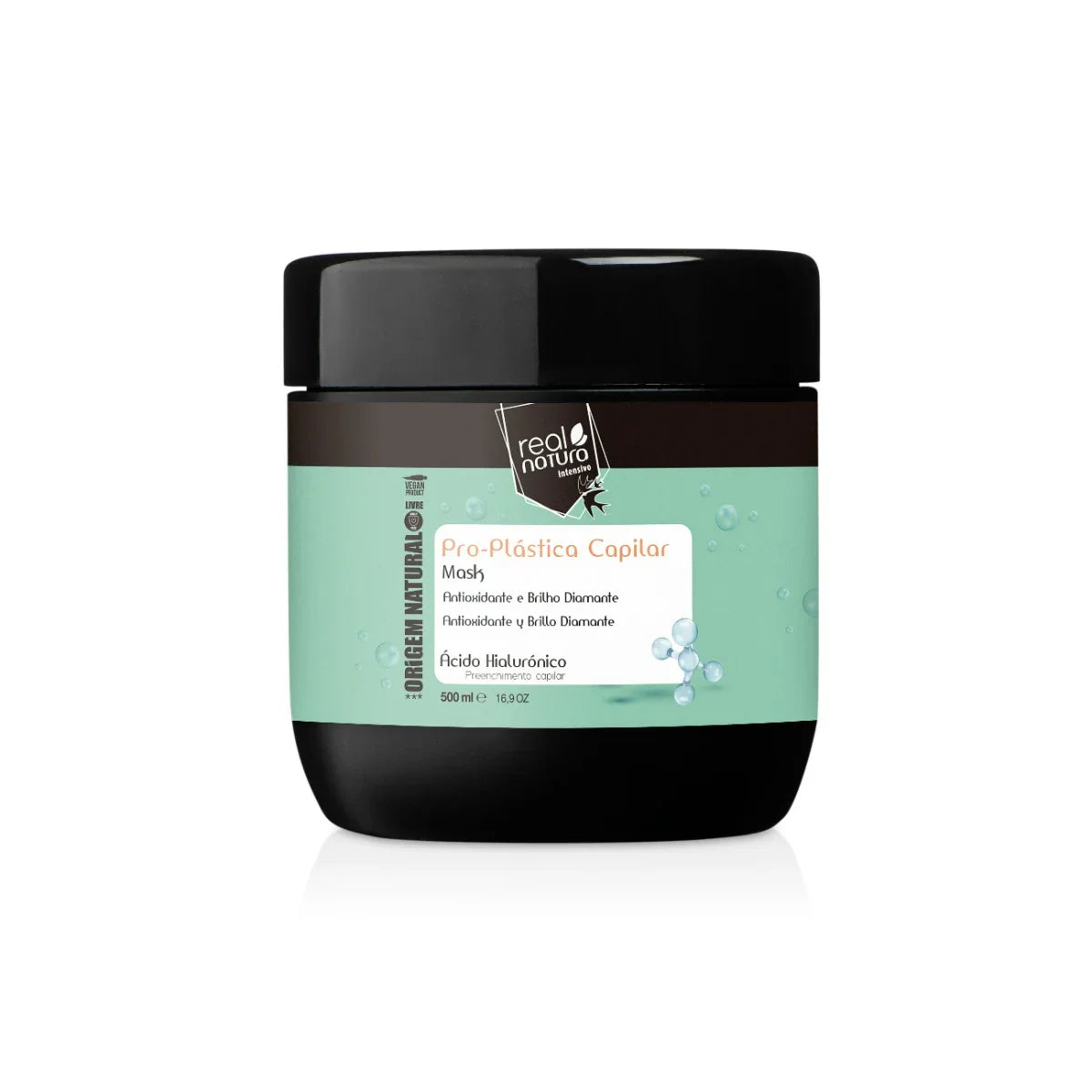 Real Natura Pro-Plástica Capilar Máscara Sem Sal 500ml - Ilha dos cosméticos