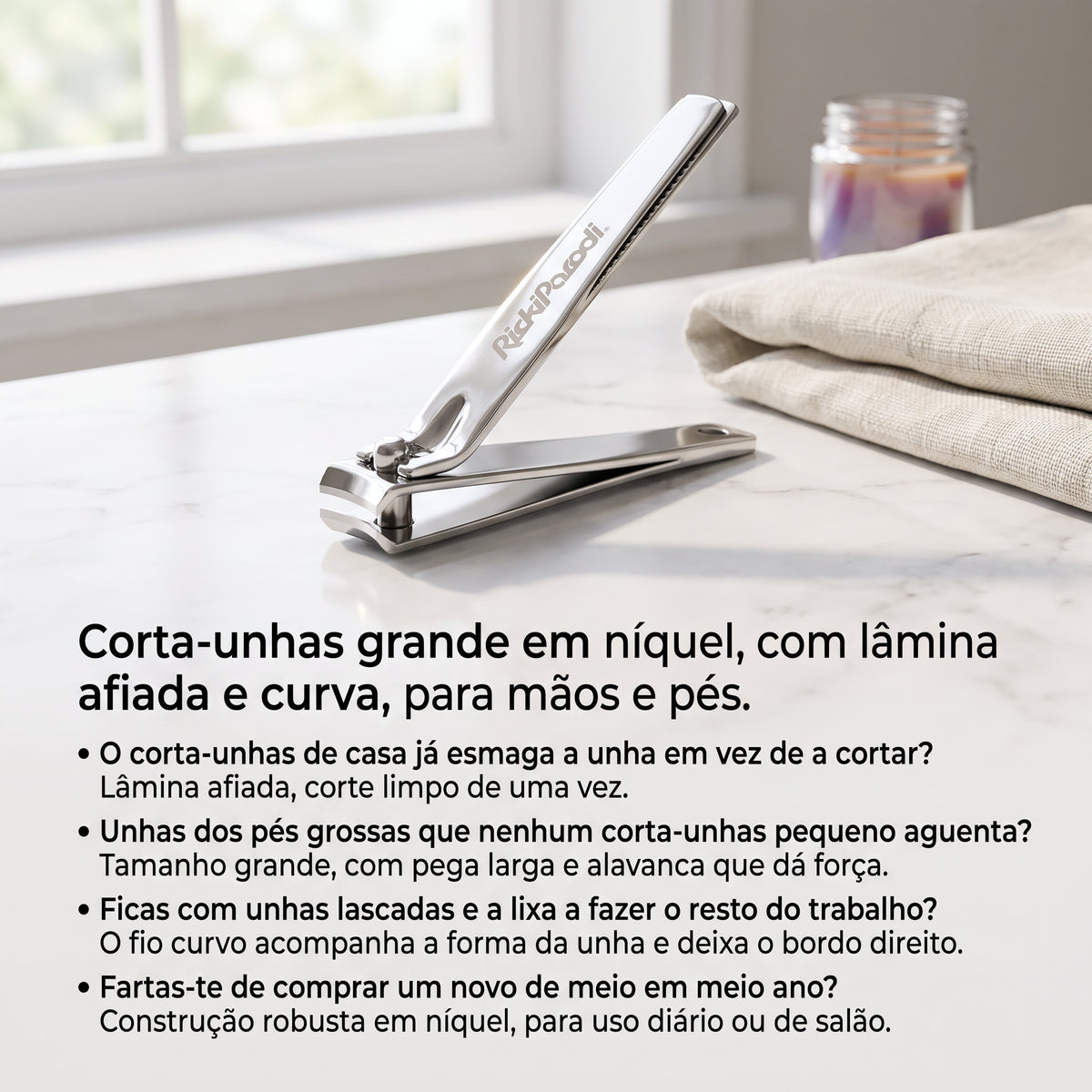 RickiParodi Corta-Unhas em Níquel Grande — foto 2
