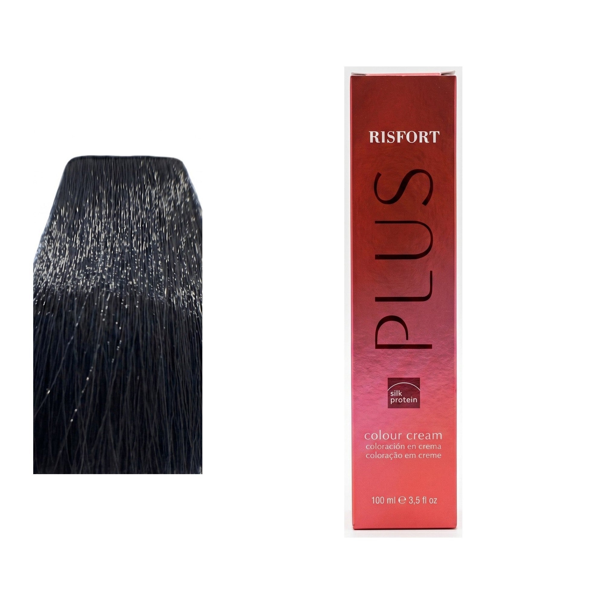 Risfort Plus tom 1.1: amostra da cor junto à embalagem de 100 ml