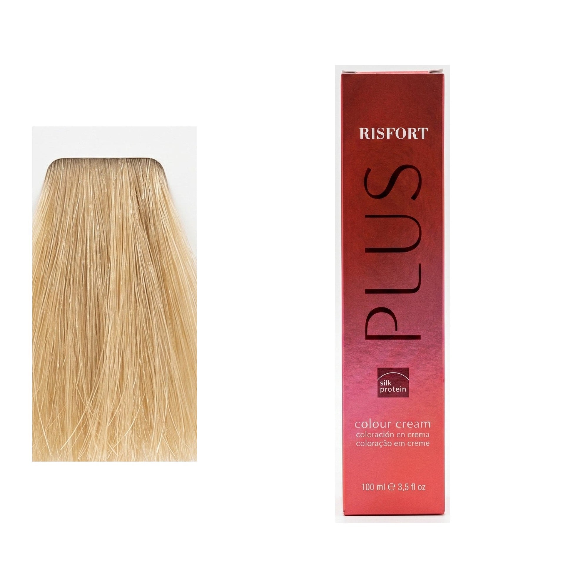 Risfort Plus tom 100: amostra da cor junto à embalagem de 100 ml