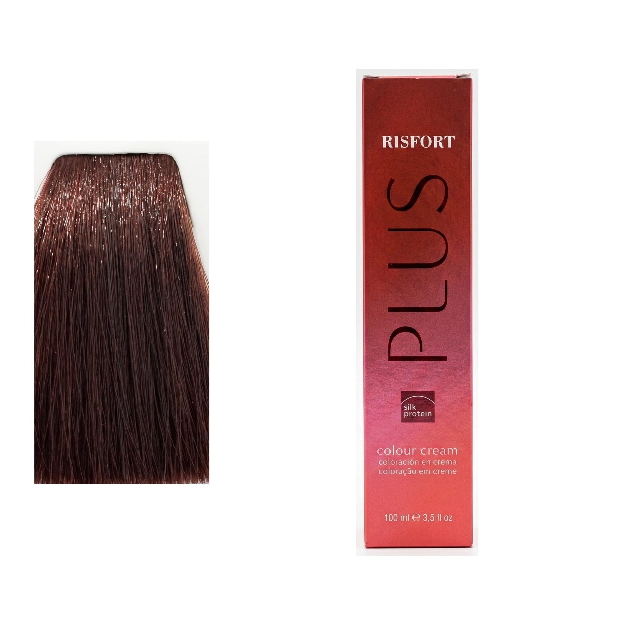 Risfort Plus tom 4.5: amostra da cor junto à embalagem de 100 ml