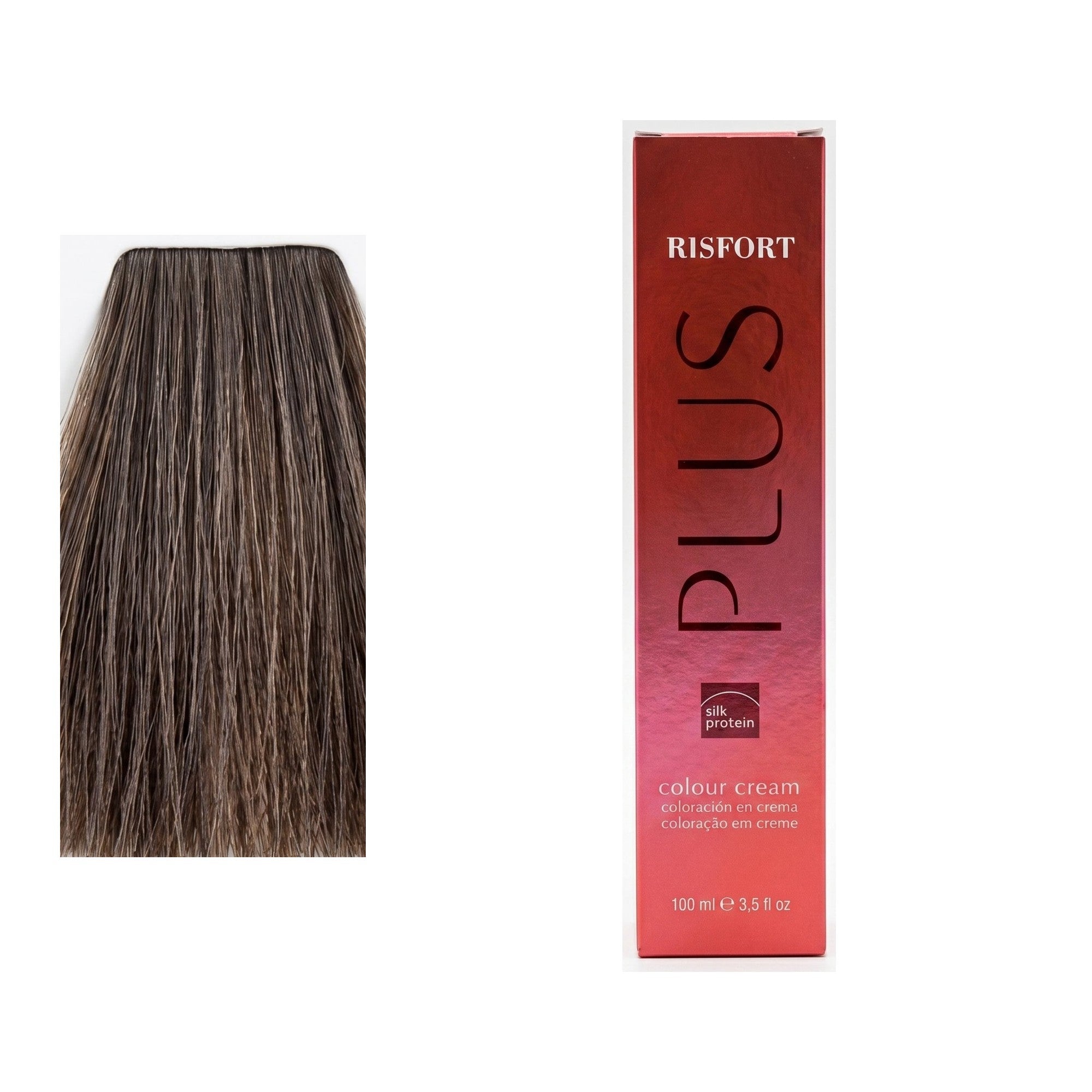 Risfort Plus tom 5.1: amostra da cor junto à embalagem de 100 ml