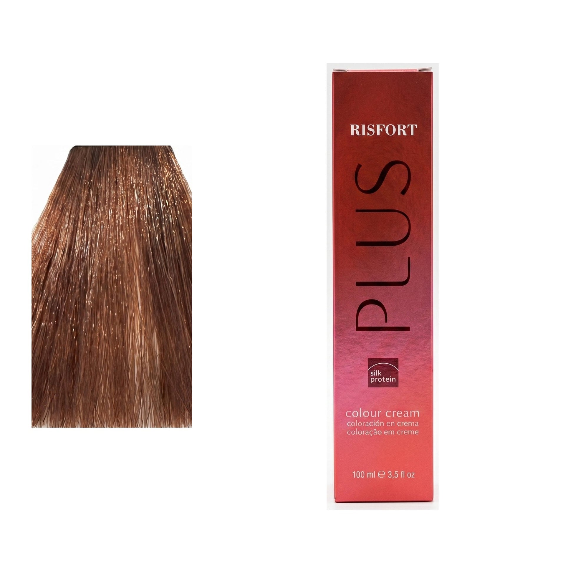 Risfort Plus tom 5.4: amostra da cor junto à embalagem de 100 ml