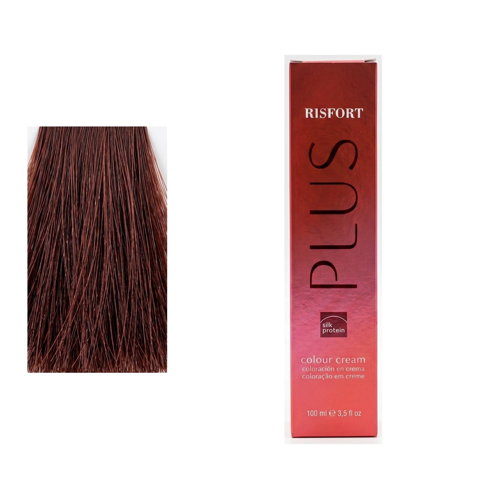 Risfort Plus tom 5.5: amostra da cor junto à embalagem de 100 ml