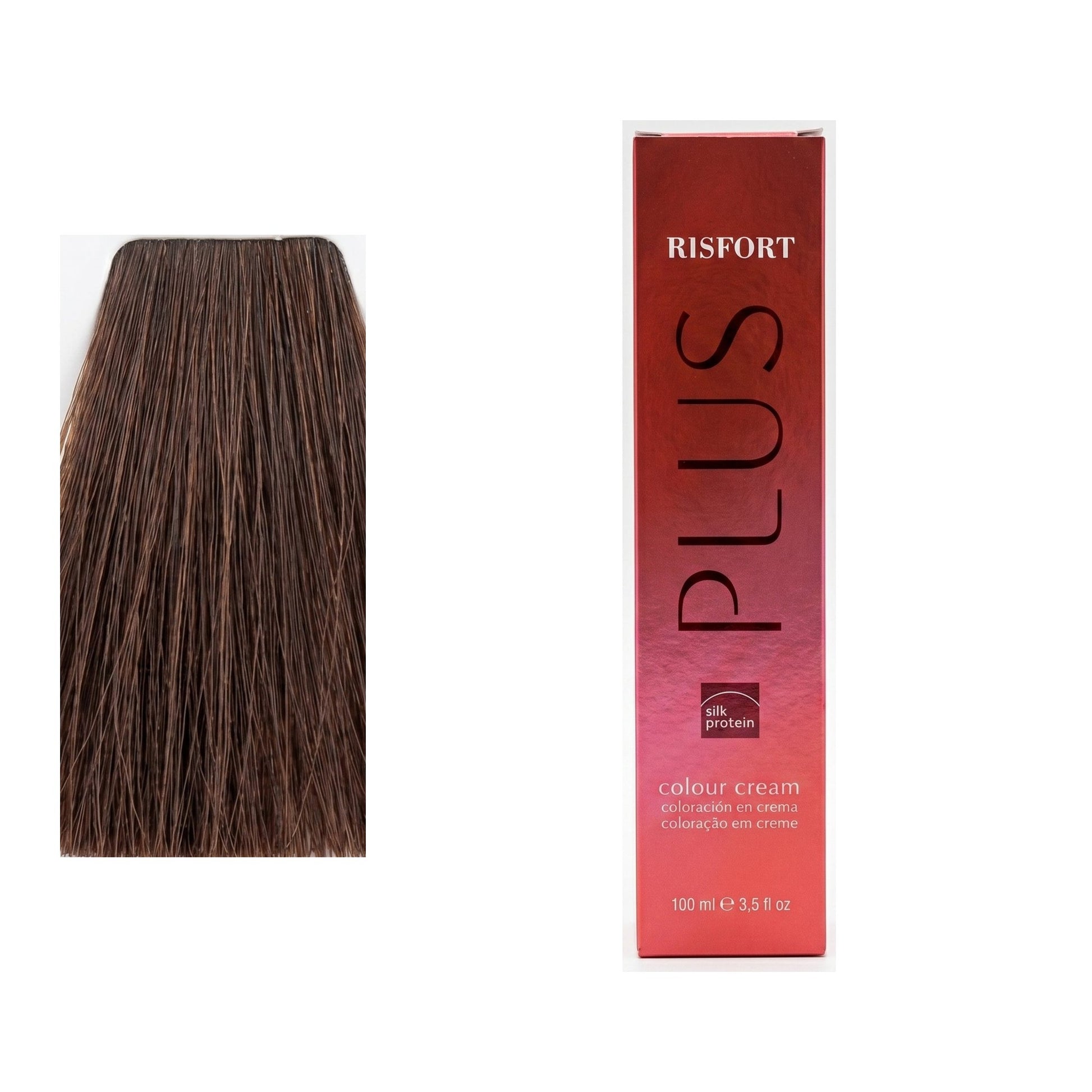 Risfort Plus tom 5.6: amostra da cor junto à embalagem de 100 ml