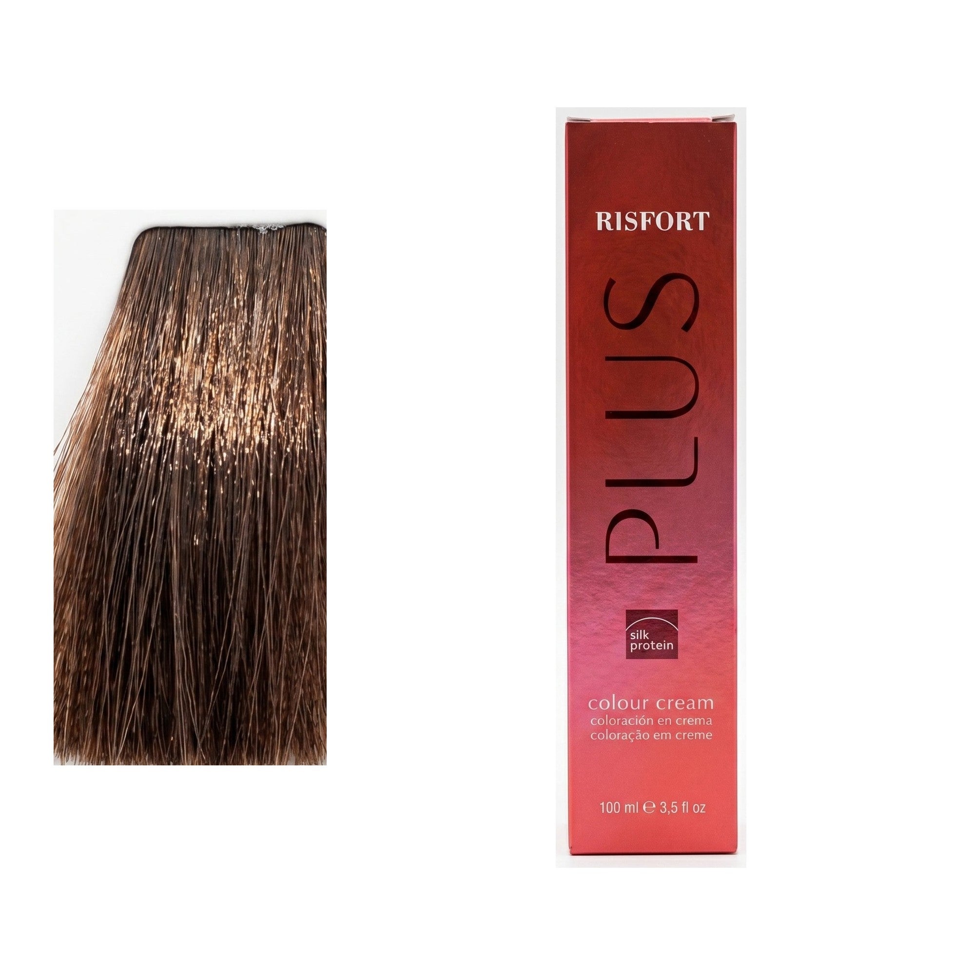 Risfort Plus tom 5: amostra da cor junto à embalagem de 100 ml
