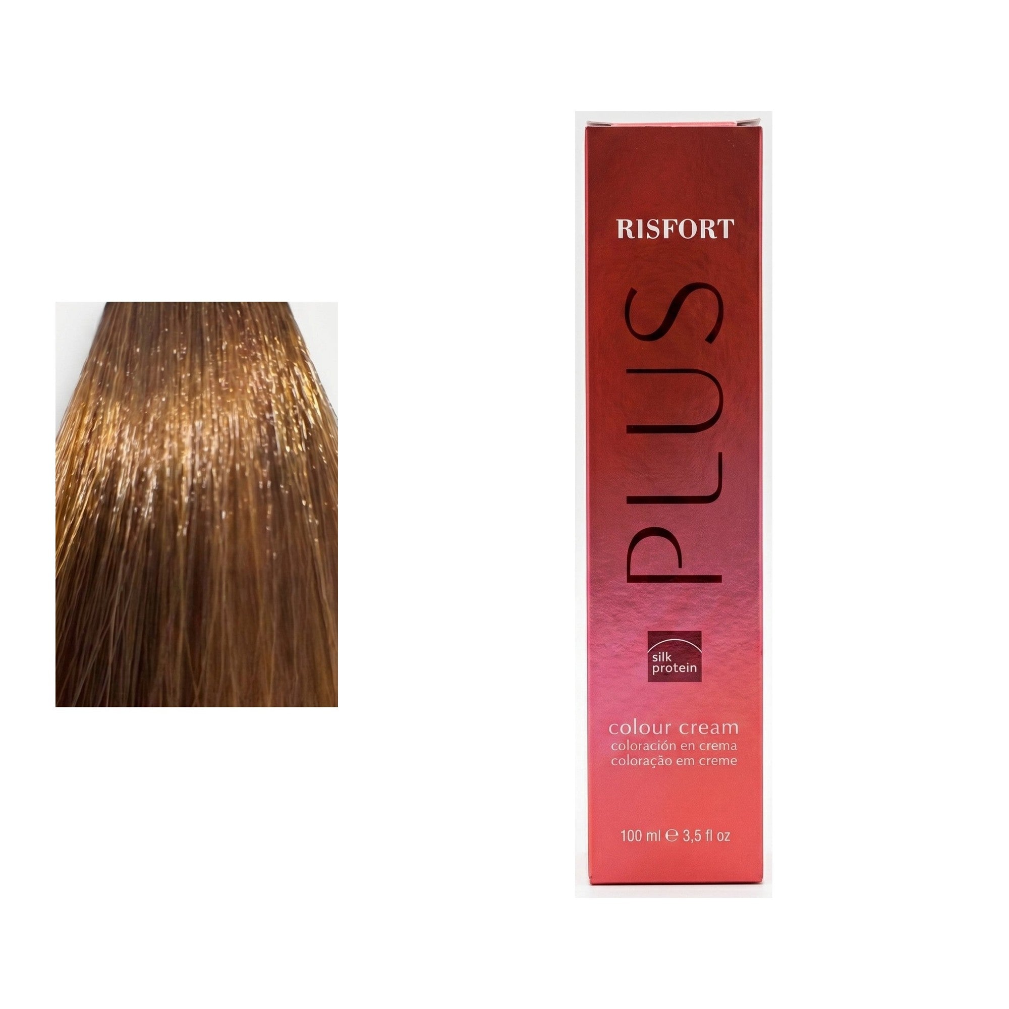 Risfort Plus tom 6.3: amostra da cor junto à embalagem de 100 ml