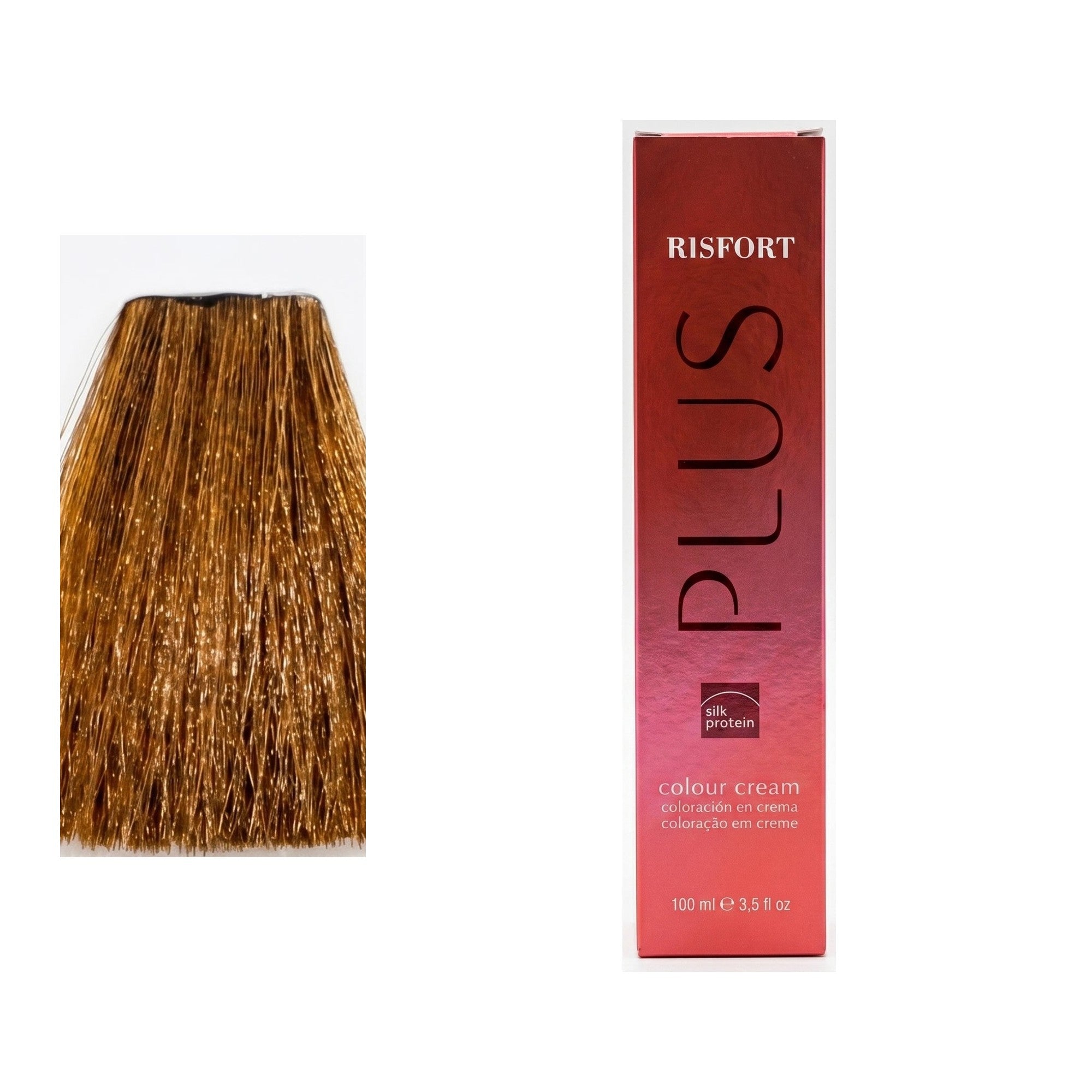 Risfort Plus tom 6CH: amostra da cor junto à embalagem de 100 ml