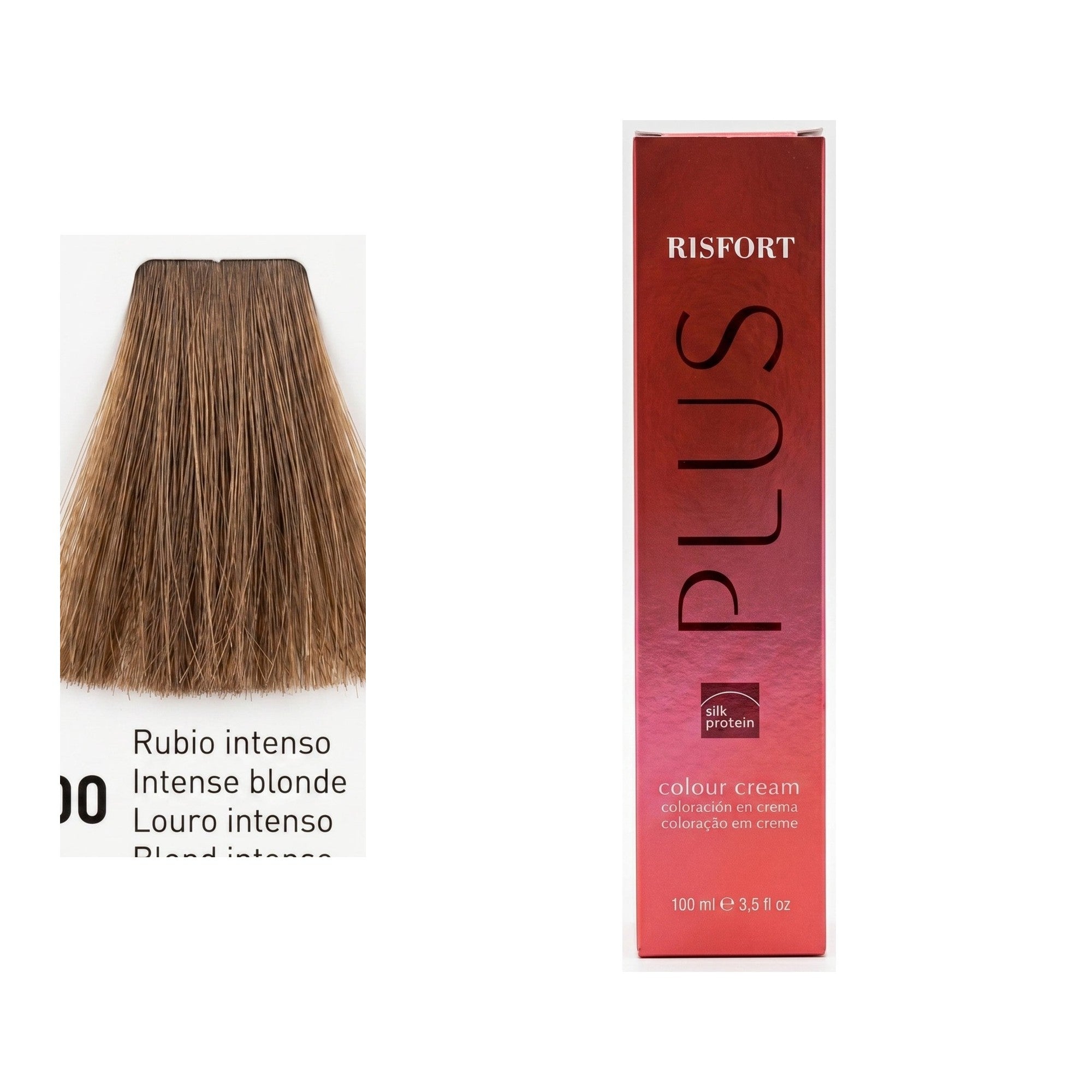 Risfort Plus tom 7.00: amostra da cor junto à embalagem de 100 ml