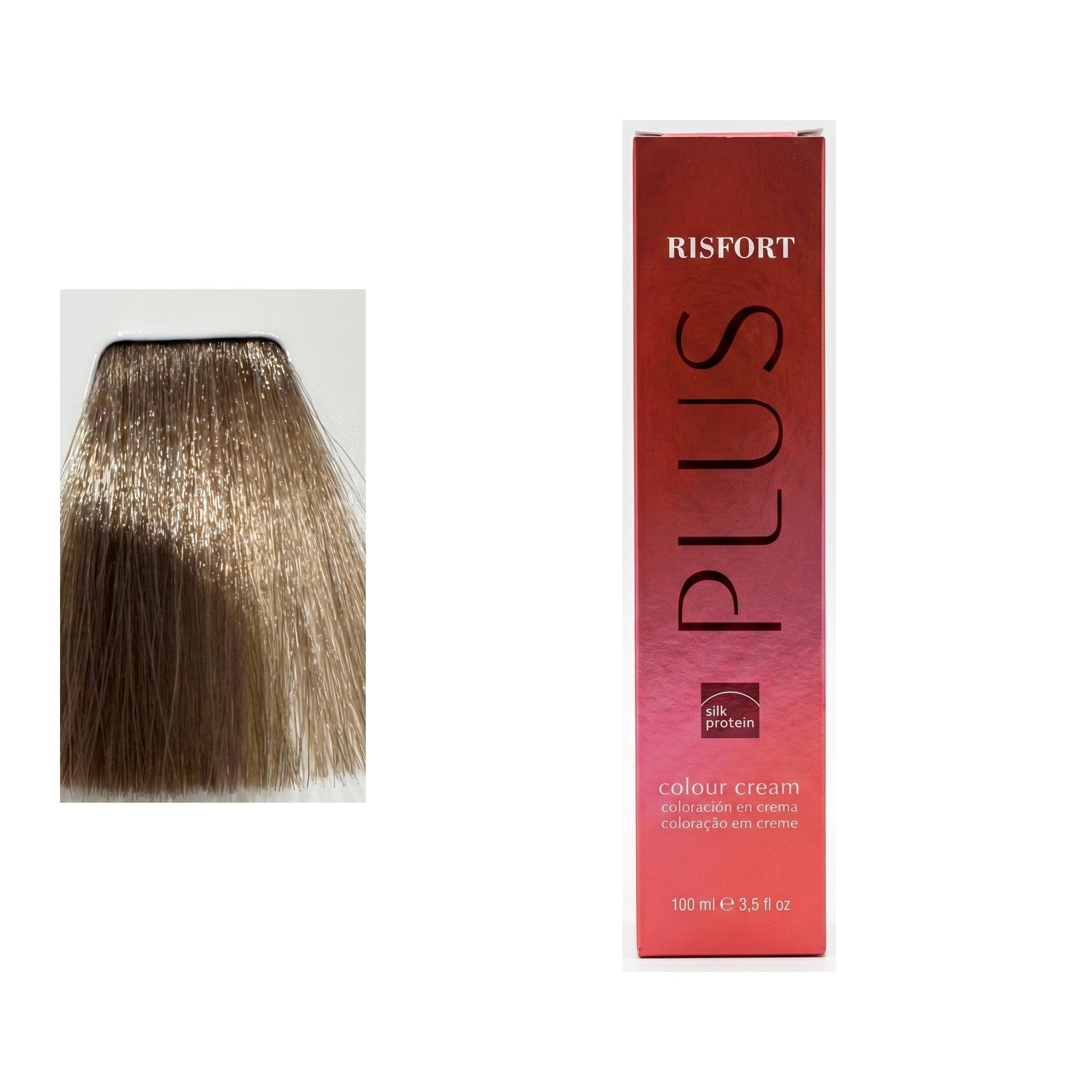 Risfort Plus tom 7.1: amostra da cor junto à embalagem de 100 ml