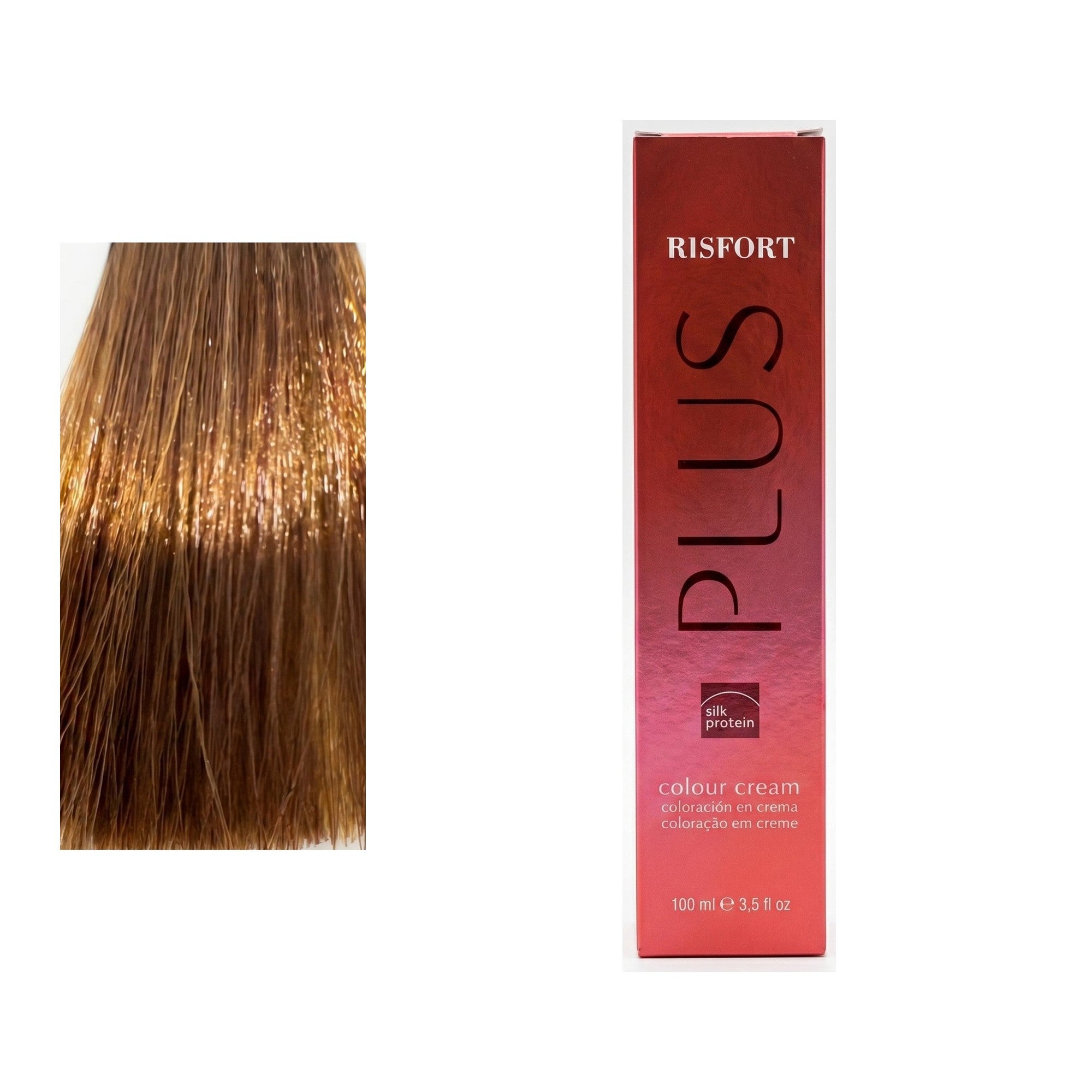 Risfort Plus tom 7.3: amostra da cor junto à embalagem de 100 ml