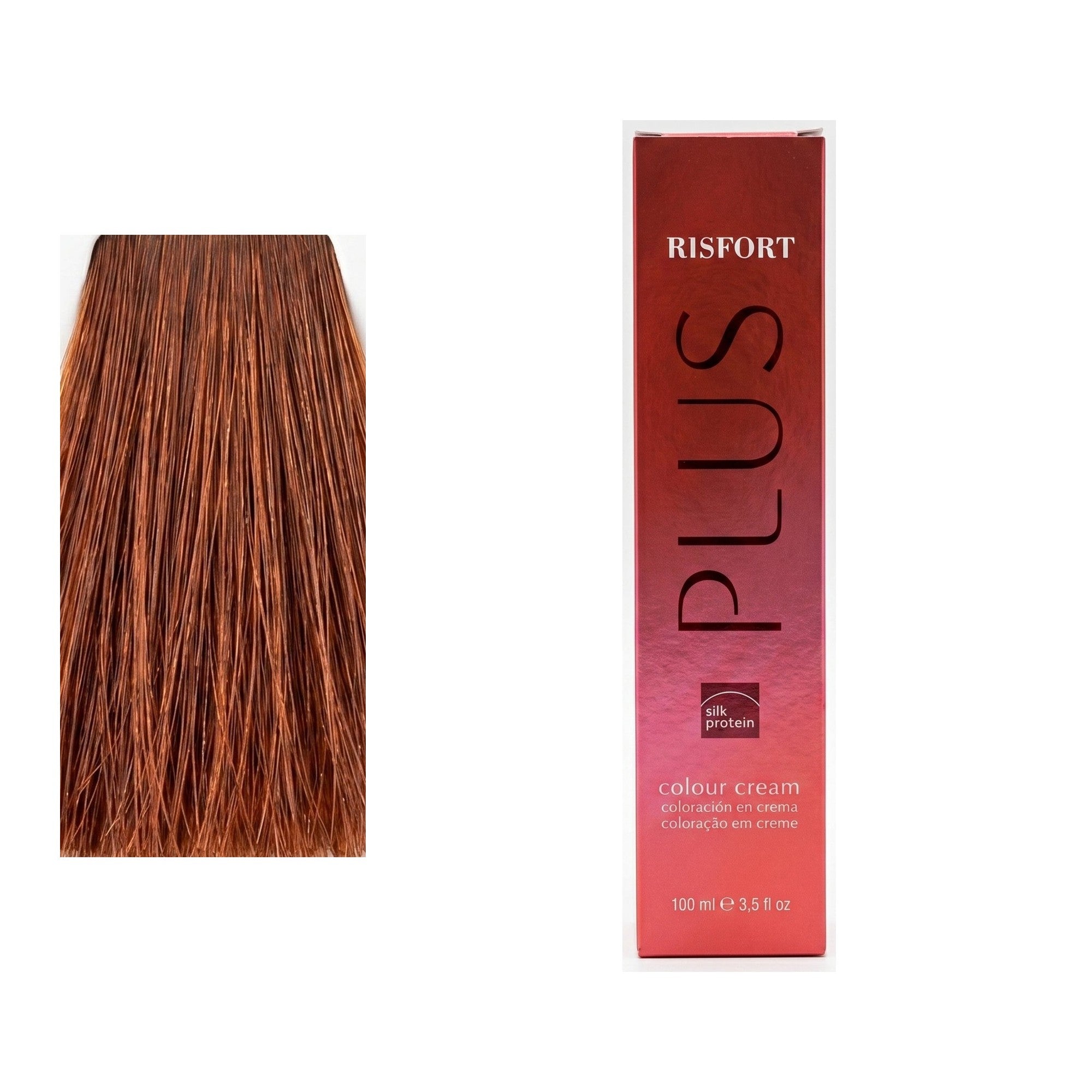 Risfort Plus tom 7.65: amostra da cor junto à embalagem de 100 ml