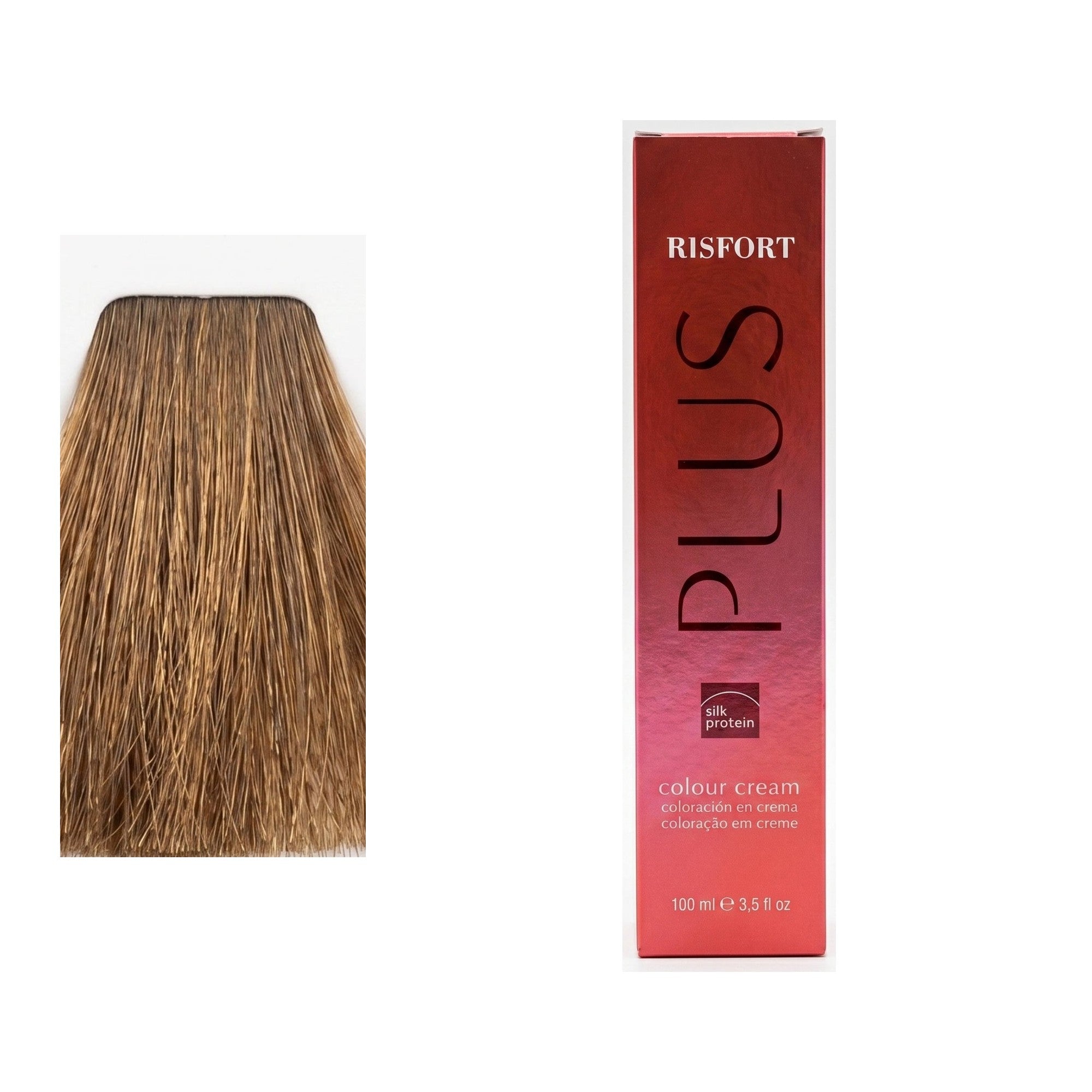 Risfort Plus tom 7: amostra da cor junto à embalagem de 100 ml