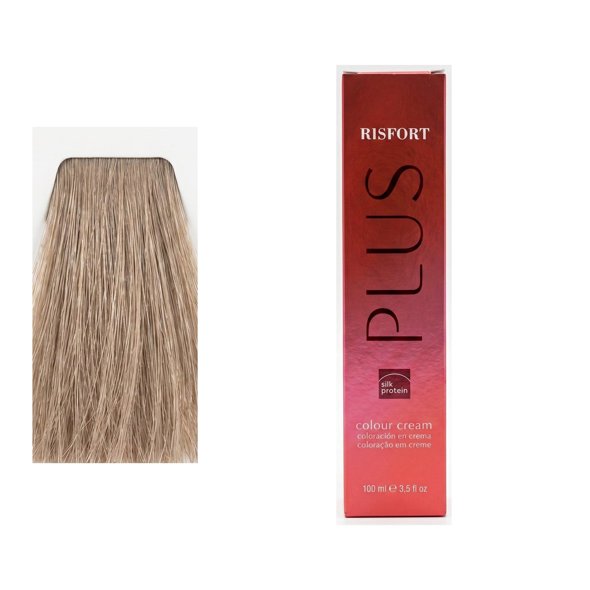 Risfort Plus tom 8.1: amostra da cor junto à embalagem de 100 ml