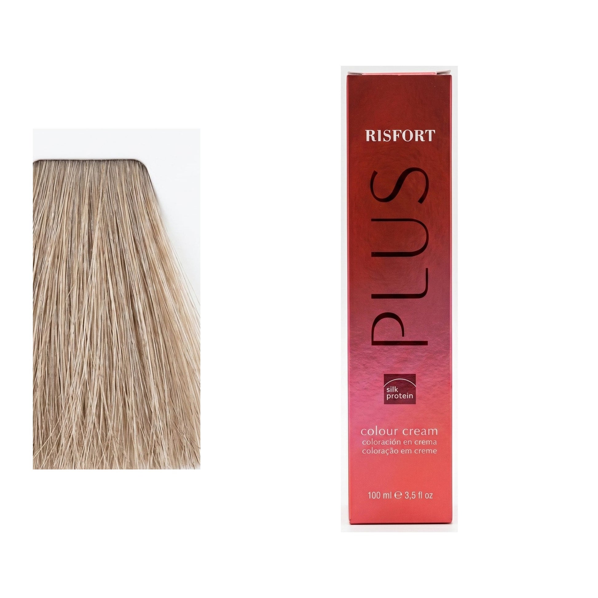 Risfort Plus tom 9.1: amostra da cor junto à embalagem de 100 ml